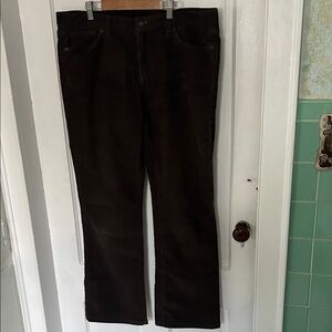 Dark Brown Baby Fine Corduroy Bootleg Pants